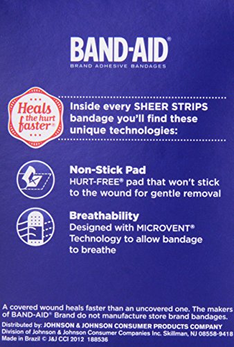 Tru-Stay Sheer Strips Adhesive Bandages - 40 Count First Aid