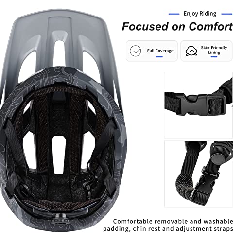 BATFOX Bike Helmet for Adults/Youth - Gray, Size L (55-59cm) – CPSC CE EN1078