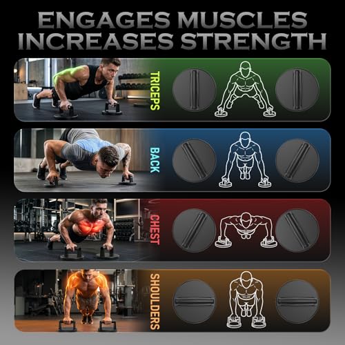 Push Up Bars with Ergonomic Grips - Black, Home Gym Equipment