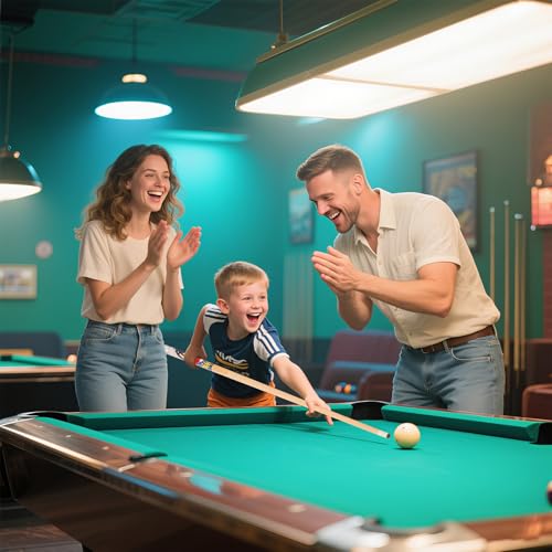 Kids Short Pool Cue Set of 2 - 42 Inch, Canadian Maple Wood