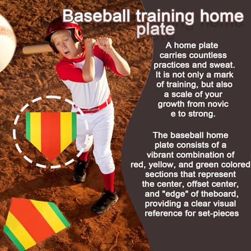 2 Pack Colored Baseball Home Plate 17 Inch Softball Pitching & Hitting Practice Mat