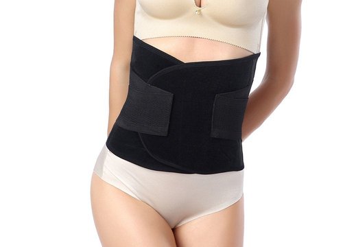 GOEGE Postpartum Belly band Postpartum Recovery Surgery Support Belly Wrap for C-Section Hernia and Tummy Tuck Abdominal Compression Binder