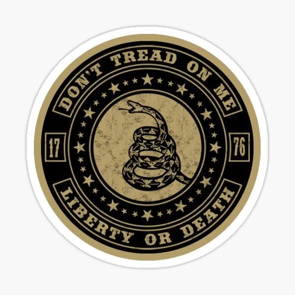 Liberty or Death US Flag Patriotic Sticker Snek - 2 Inch