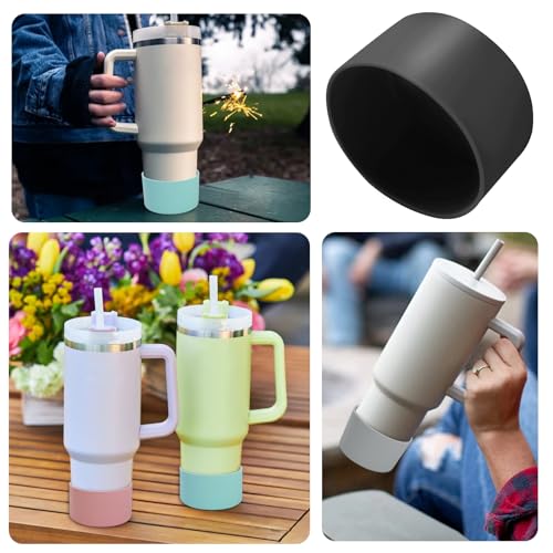 Silicone Water Bottle Boot - 2 Pcs 3 Inch Black