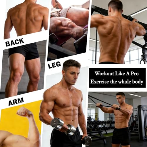 Xxchengyy Black Resistance Bands Set 16pcs, 25-65 lbs for Fitness & Rehab