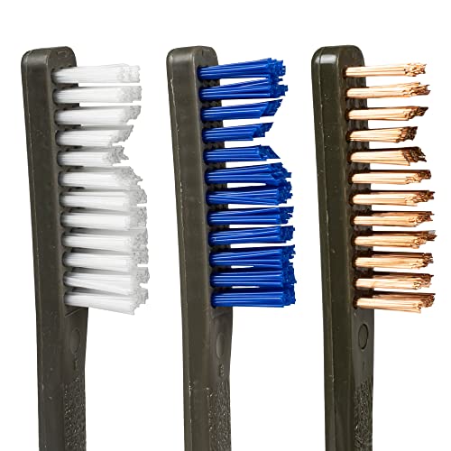 Nylon & Bronze AP Brushes - 3 Pack (1 Each) for Cleaning