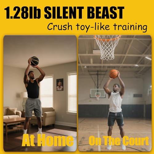 Weighted Silent Indoor Basketball - 1.28lb Heavy Regulation Size 7 for Adult Training