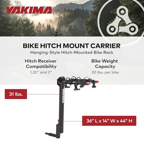 4-Bike Hitch Mount Bike Rack - Fits 1.25" & 2" Receivers