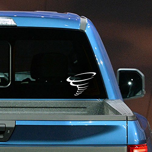 Tornado Vinyl Sticker - White - Small 3" x 2" Decal