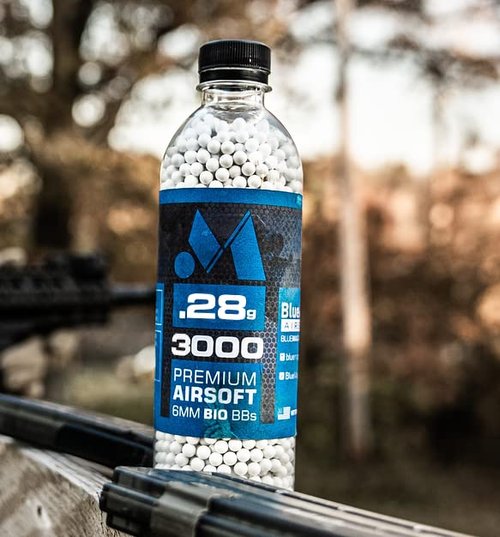 BlueMag Airsoft Biodegradable 6mm Airsoft BBS .28g 3000ct - Polished to Perfection - for All 6mm Airsoft Guns