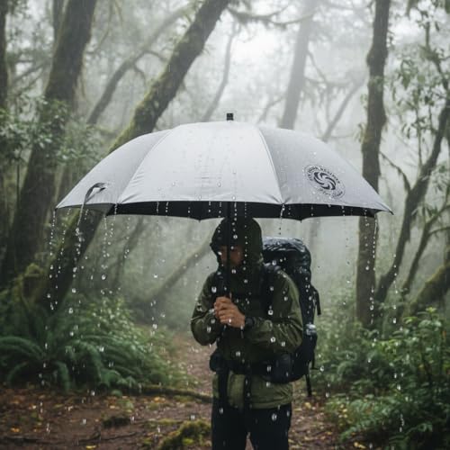 Six Moon Designs Silver Shadow Hiking Umbrella UPF 50+ Sun & Rain Protection Ultralight