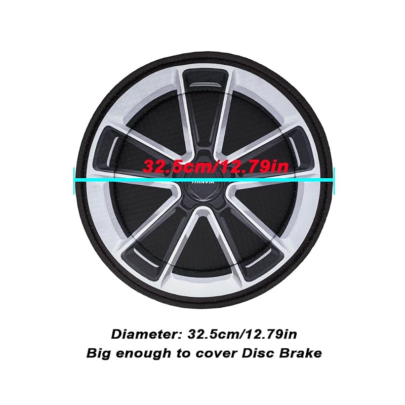 Bike Disc Brake Covers 2-Pack Neoprene Universal 32.5cm Reusable Protectors