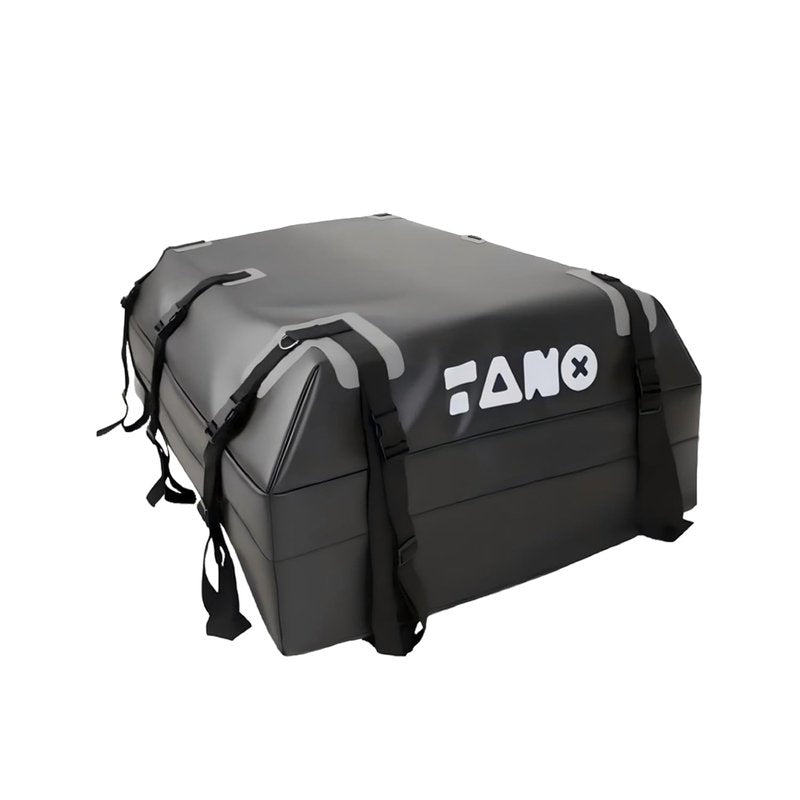 TANX Car Roof Bag - 21 Cubic Feet Rooftop Cargo Carrier, 100% Waterproof for All Cars with/Without Roof Rack, Includes Anti-Slip Mat, 12 Reinforced Straps, 6 Door Hooks, Luggage Lock & Storage Bag