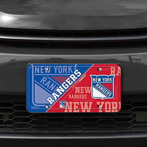 New York Rangers NHL Metal Auto Tag - 12" x 6" Durable Car Accessory