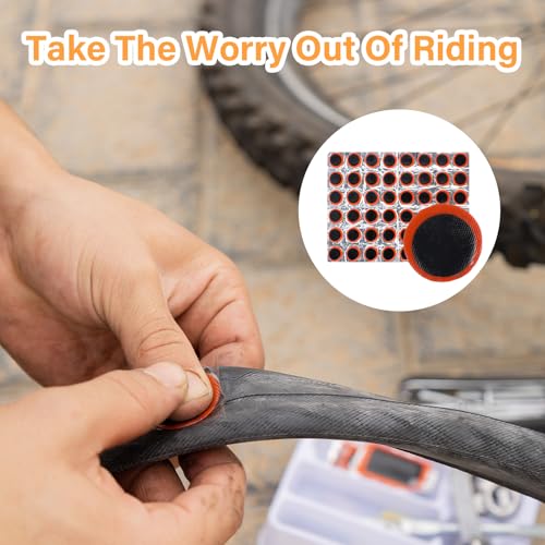96 Bicycle Tire Patches - Non-Self Adhesive Rubber for Repairs