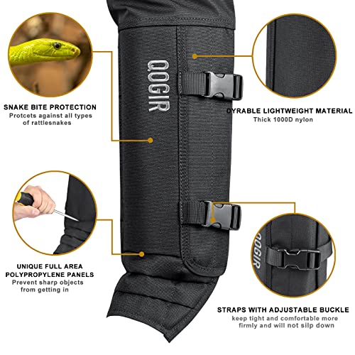 Snake Bite Protection Chaps - Waterproof Gaiters - Black