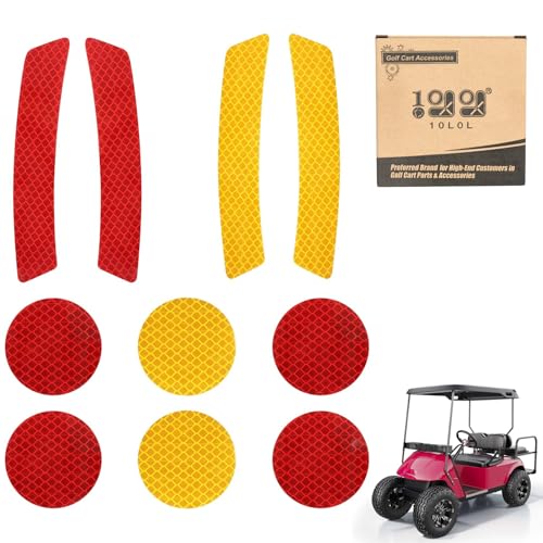 Reflective Sticker Decals for Golf Carts - Round Reflectors