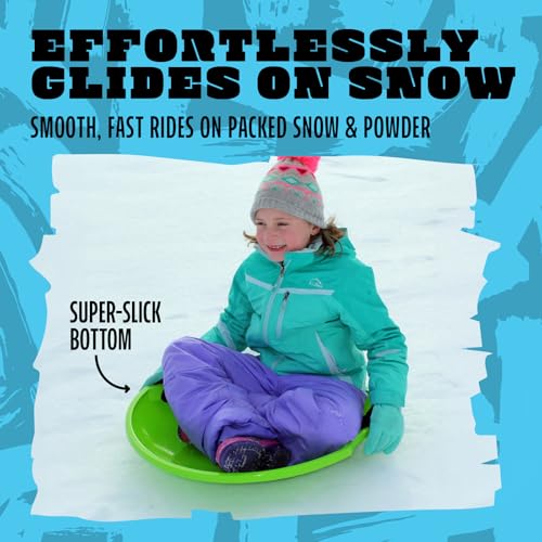 26-Inch Flying Saucer Sleds - 3-Pack in Orange, Green, Blue