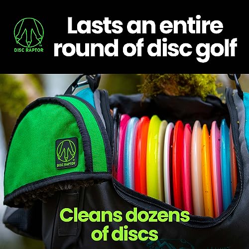 Disc Raptor Obsidian Gray Disc Golf Cleaning Tool - Dual Microfiber & Turf Spine