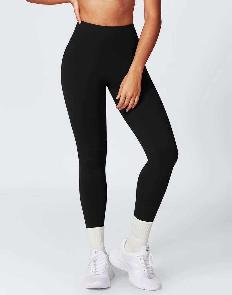 Xozeu Hidden Scrunch Workout Leggings for Women High Waisted Butt Lifting Tummy Control Gym Yoga Pants Black