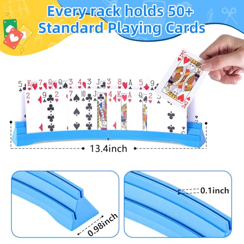 Pack of 6 Foldable Card Holders for Kids & Game Players, Collapsible Playing Card Cases
