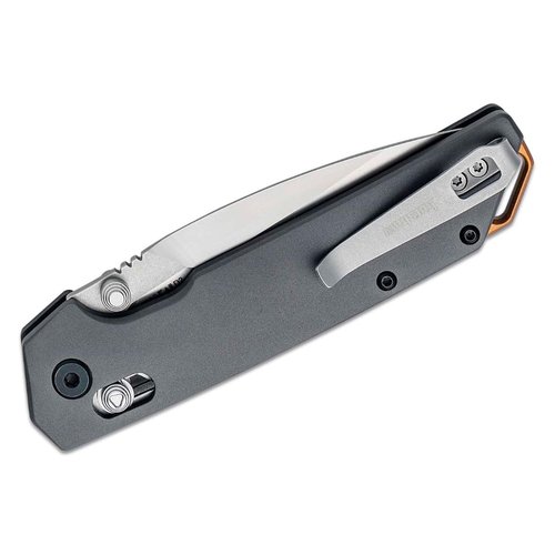 Kershaw Iridium Folding Pocket Knife, 3.4 inch D2 Steel Blade, DuraLock Locking Mechanism, Grey Aluminum Handle, Pocketclip