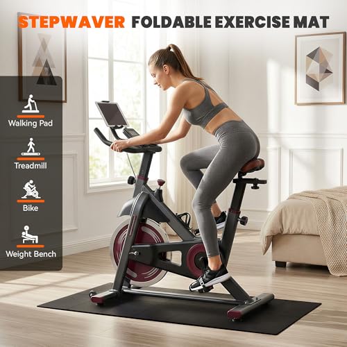 High-Density Treadmill Mat for Carpet & Hardwood Floors - Foldable, Non-Slip, Waterproof