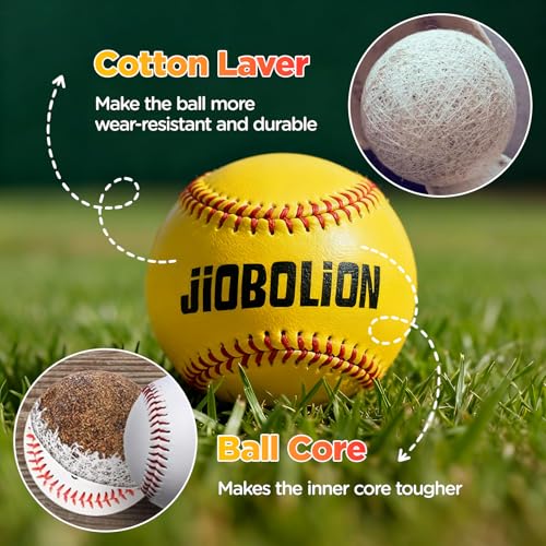 Professional Training Baseball - Synthetic Leather Cover, Yellow