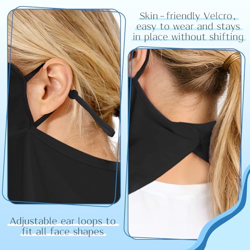 Face Mask & Neck Gaiter Set for Sun Protection - Grey & Black