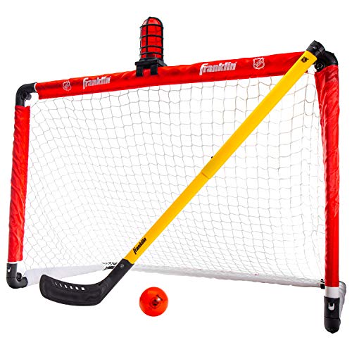 Light-Up Mini Hockey Goal Set with Sound Alarm & Stick