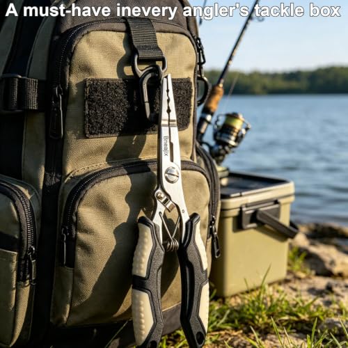 Fishing Pliers 6.7" Multi-Tool with Safety Lock & Extended Reach