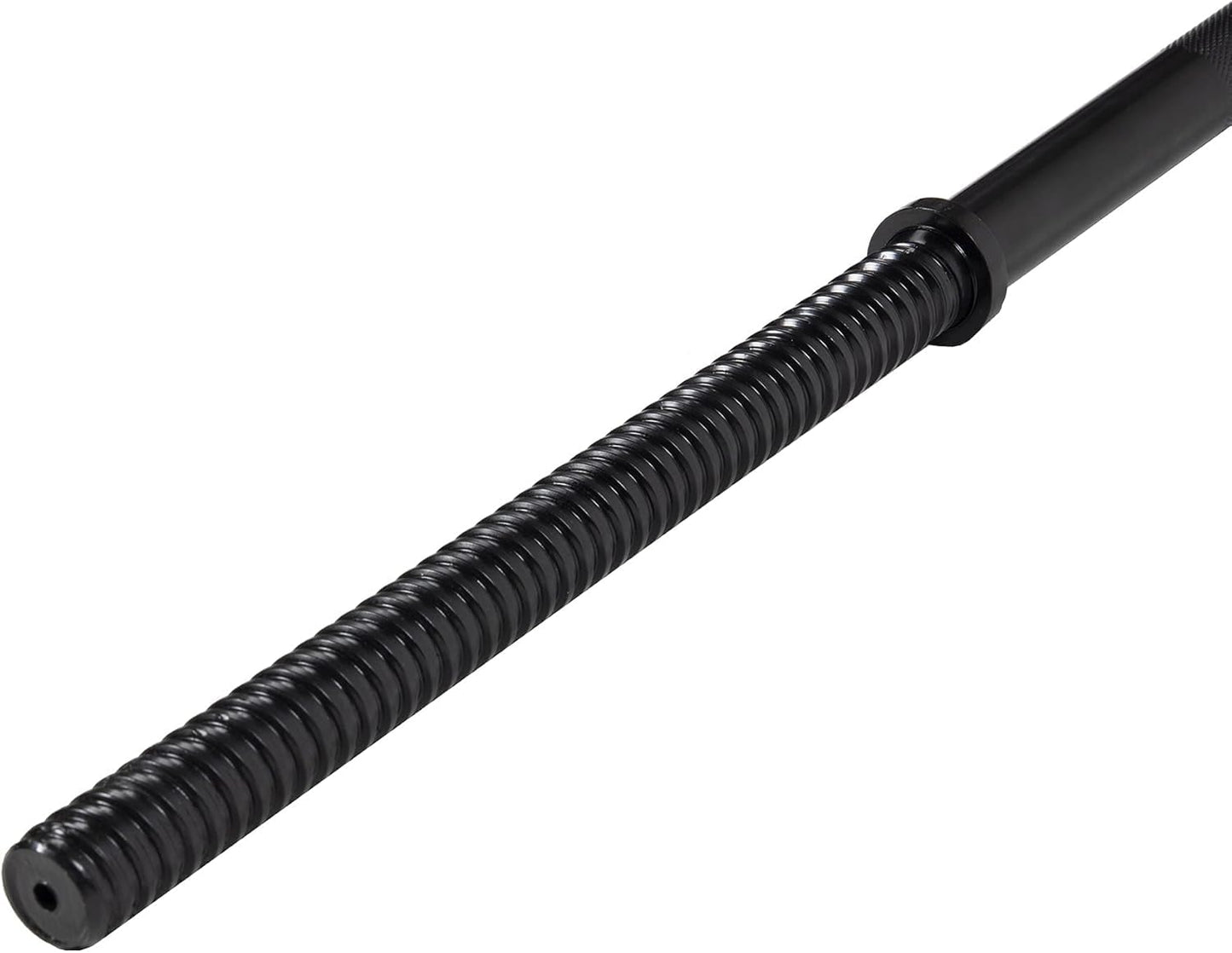 Fitvids 6FT Stardard Barbell with Star Locks for Strength Training & Weightlifting, Black