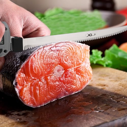 FLISSA 10" Stiff Replacement Blade for Electric Fillet Knife - Cordless Knife Blade