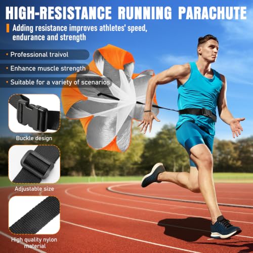 20ft Agility Ladder Training Set with Hurdles, Cones & Parachute