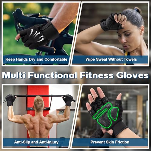 Workout Gloves for Men and Women - Breathable Weightlifting Gloves with Wrist Support