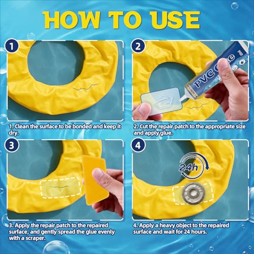 Inflatable Repair Kit - 60ml Patch Kit for Air Mattresses, Pools, Tents & More