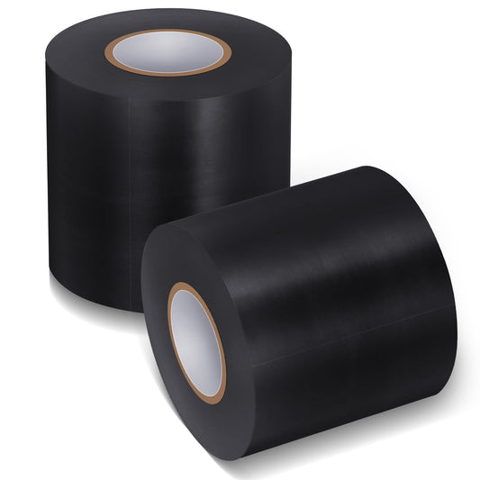Pangda Wrestling Mat Tape 3 or 4 Inch Heavy Duty 7 Mil PVC Carpet Tape for Wrestling Grappling Exercise Mats Seaming Cover Gym Floor Carpet Seam(3'',Black,2 Rolls)