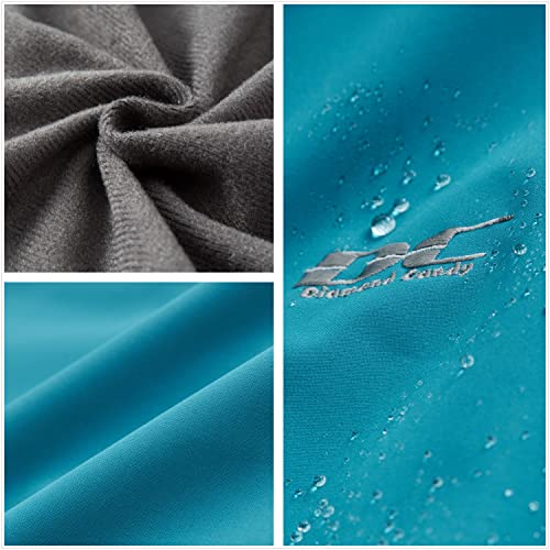 Diamond Candy Women's Waterproof Hooded Rain Jacket - X-Large Blue