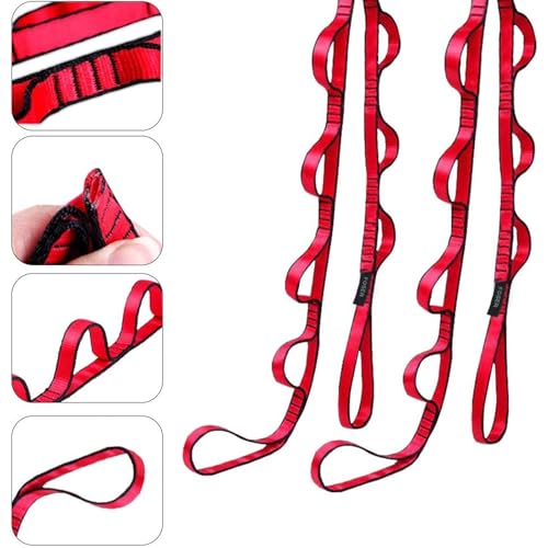 Gray FOSER 2pcs Yoga Hammock Extension Straps, Adjustable Nylon Stretch Bands