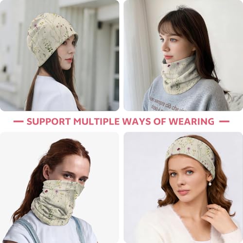 Slouchy Chemo Cap Beanie - Floral Soft Headwear for Men & Women
