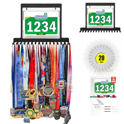 Metal Race Medal and Bib Display Hanger for Runners