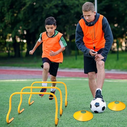 Agility Hurdles Training Set - 12 Yellow Hurdles & Cones