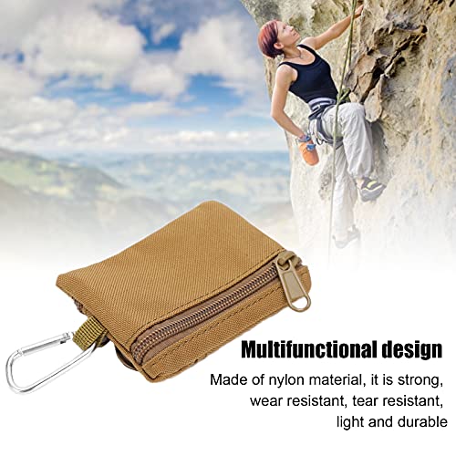 Compact EDC Pocket Pouch - Tactical Utility Organizer with Carabiner