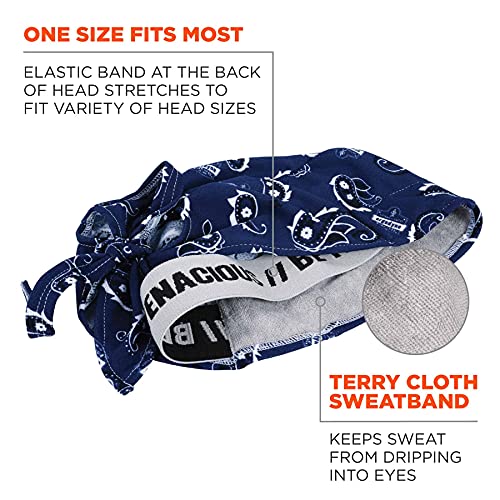 High-Performance Terry Cloth Bandana Do Rag - Navy Western
