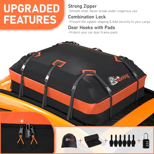 Waterproof Car Rooftop Cargo Carrier Bag - 21 Cubic Feet