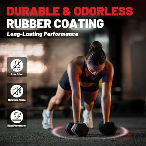 Papababe 5 Pair Chrome Handle Dumbbell Set 2.5-100lb for Home Gym