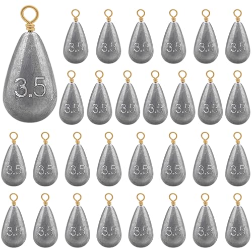 30pcs Drop Shot Sinker Weights - 1/8oz Fishing Weights