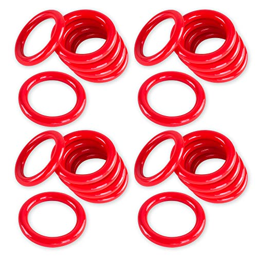 Red Plastic 2.5 Inch Carnival Ring Toss Game - 24 Pack