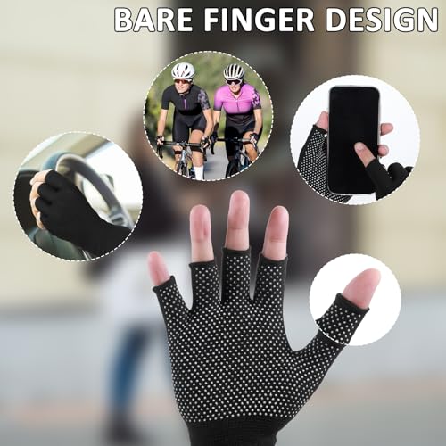 Breathable Fingerless Work Gloves - Lightweight Cycling & Gym Gear, 2 Pairs