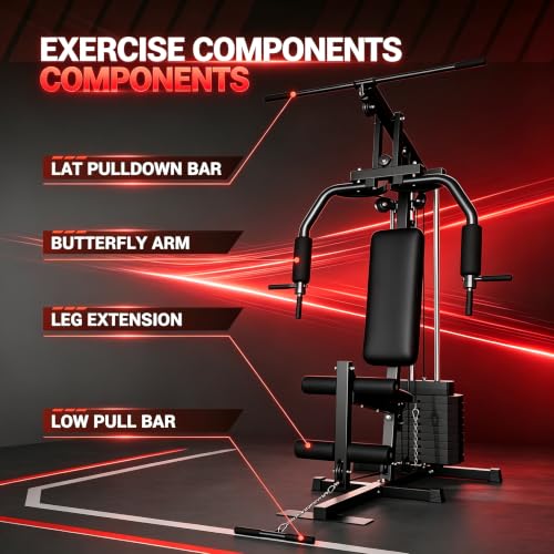 Multifunctional Home Gym Machine with 100LBS Weight Stack - HG2